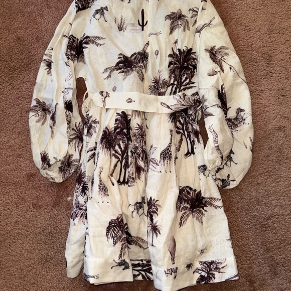 Banana Republic Cream and Black Tropical Mini Dress - Picture 3 of 3